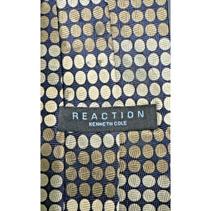 Men's Necktie Reaction Silk L59" W3.5" black gold polkadot